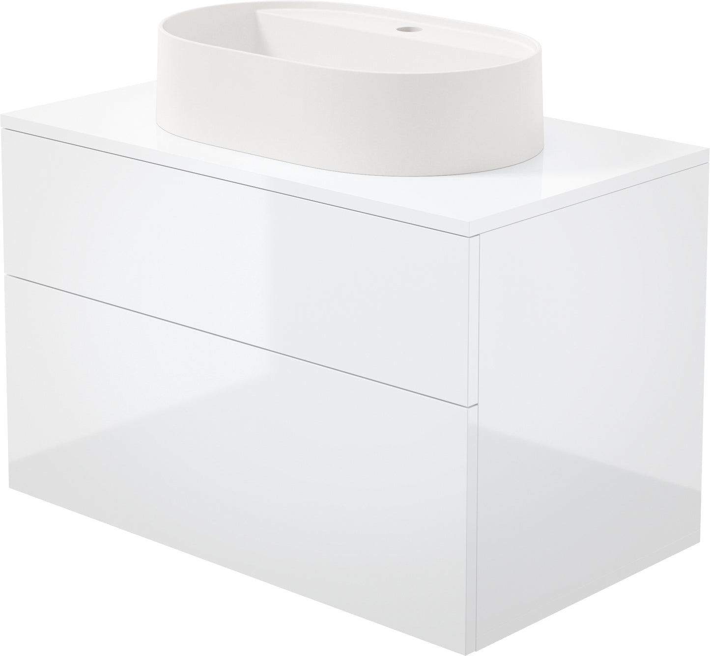 Bathroom vanity, with granit washbasin - 55x35 cm