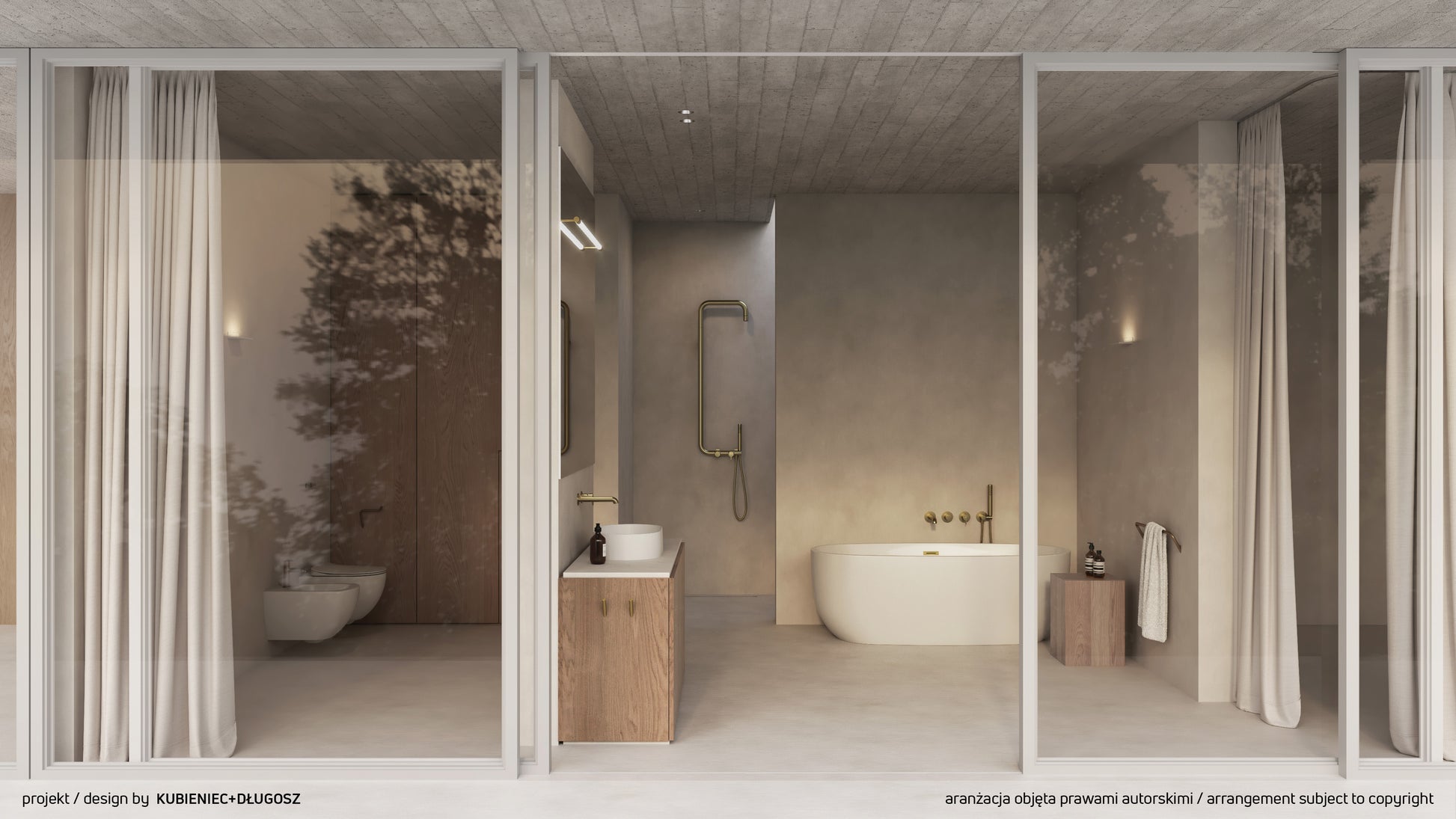 Shower column, with shower mixer