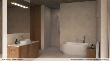 Shower column, with shower mixer