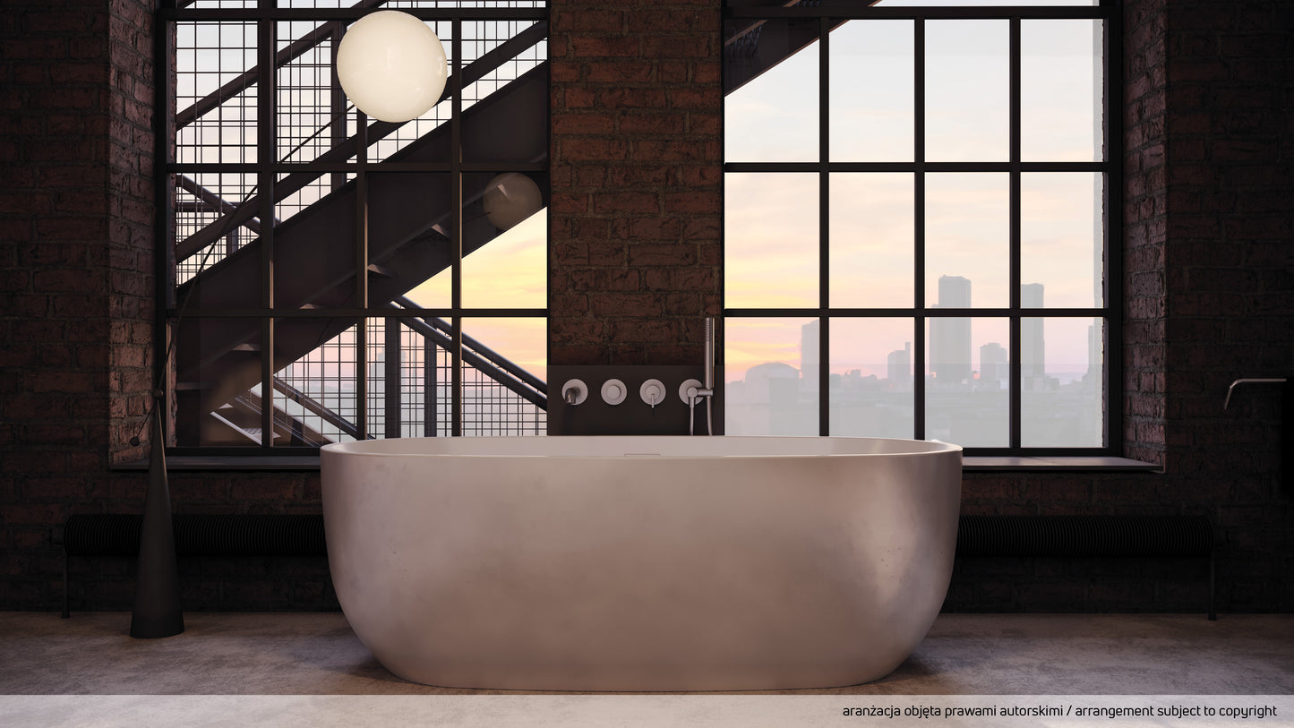 Acrylic bathtub, freestanding, oval - 170 cm