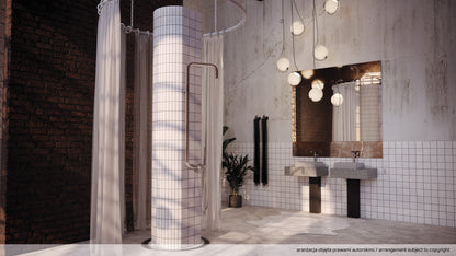 Shower column, with shower mixer