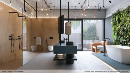 Concealed shower set, with a fixed shower head