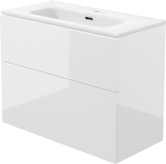Bathroom vanity, with washbasin - 80 cm