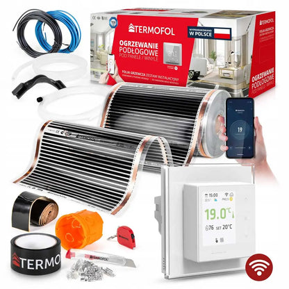 Heating Foil Set 1.5m² with white Thermoregulator TF-H7