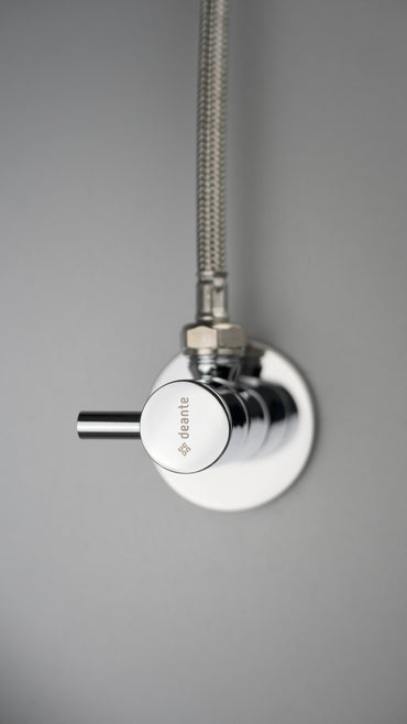 Angle valve, with ceramic cartridge, 1/2" - 3/8" - round