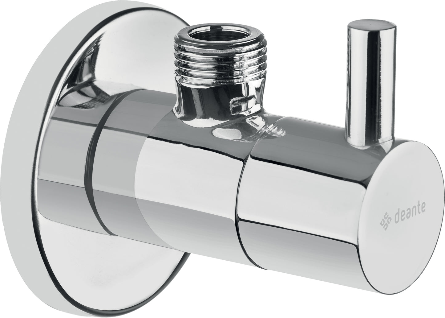 Angle valve, with ceramic cartridge, 1/2" - 3/8" - round