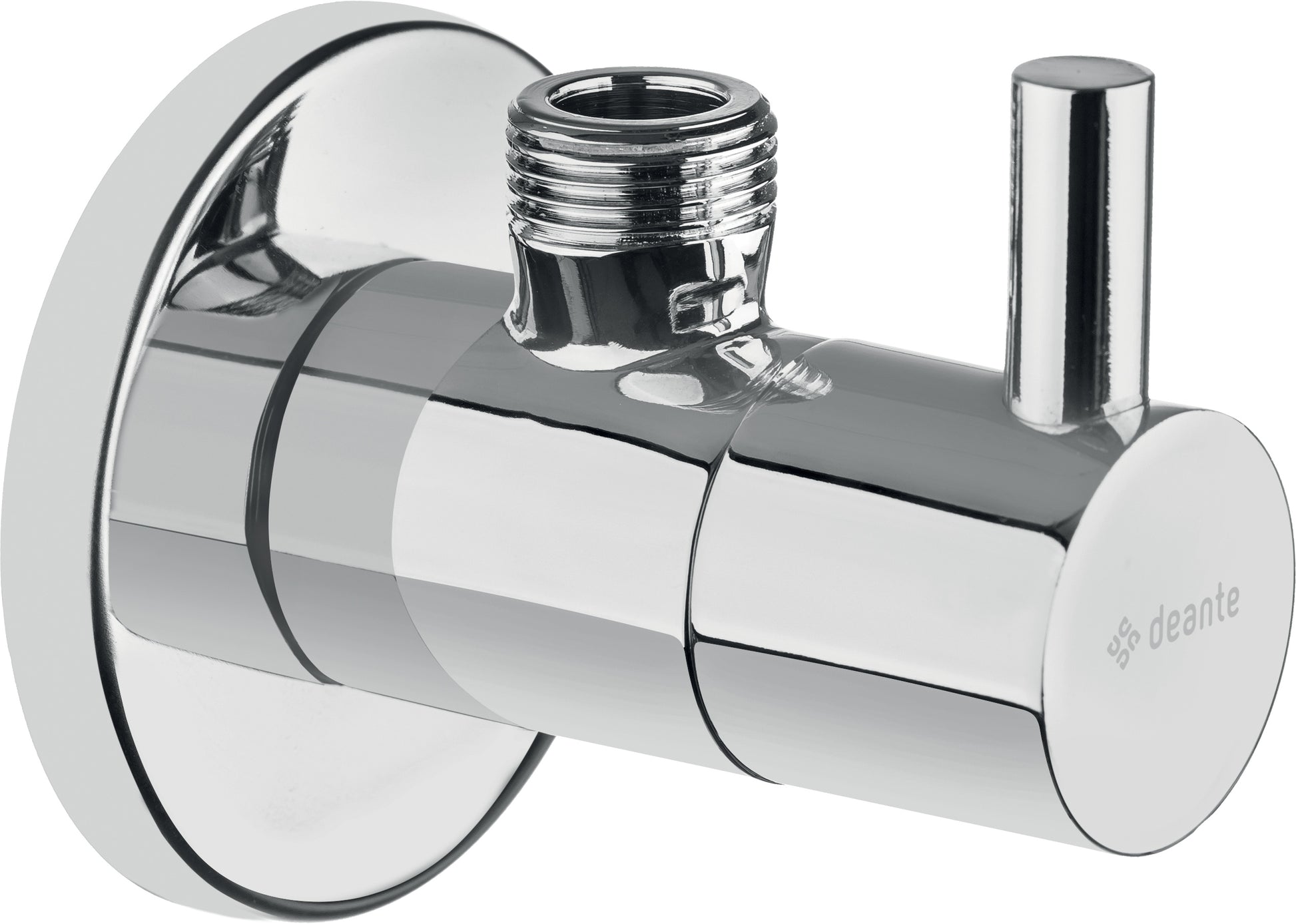 Angle valve, with ceramic cartridge, 1/2" - 3/8" - round