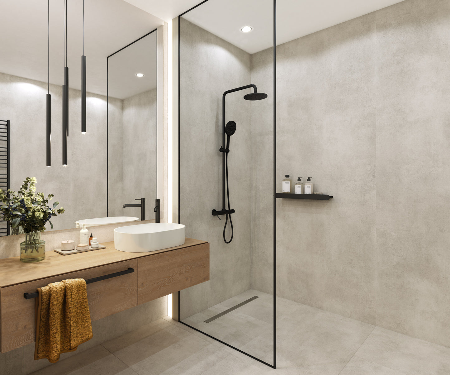 VILO Wall SPC Panel Concrete Mote Matt