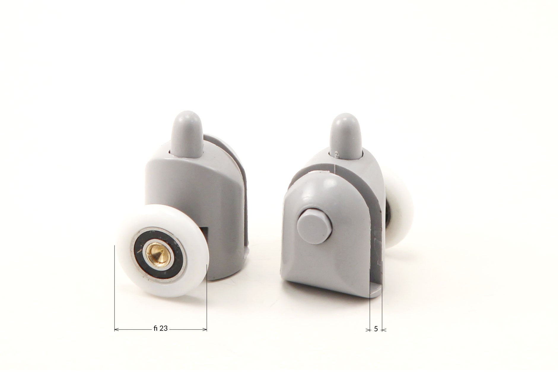 Bottom rollers, detachable, for 5 mm glass - FI 23 mm