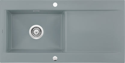 Ceramic sink, 1-bowl with drainer