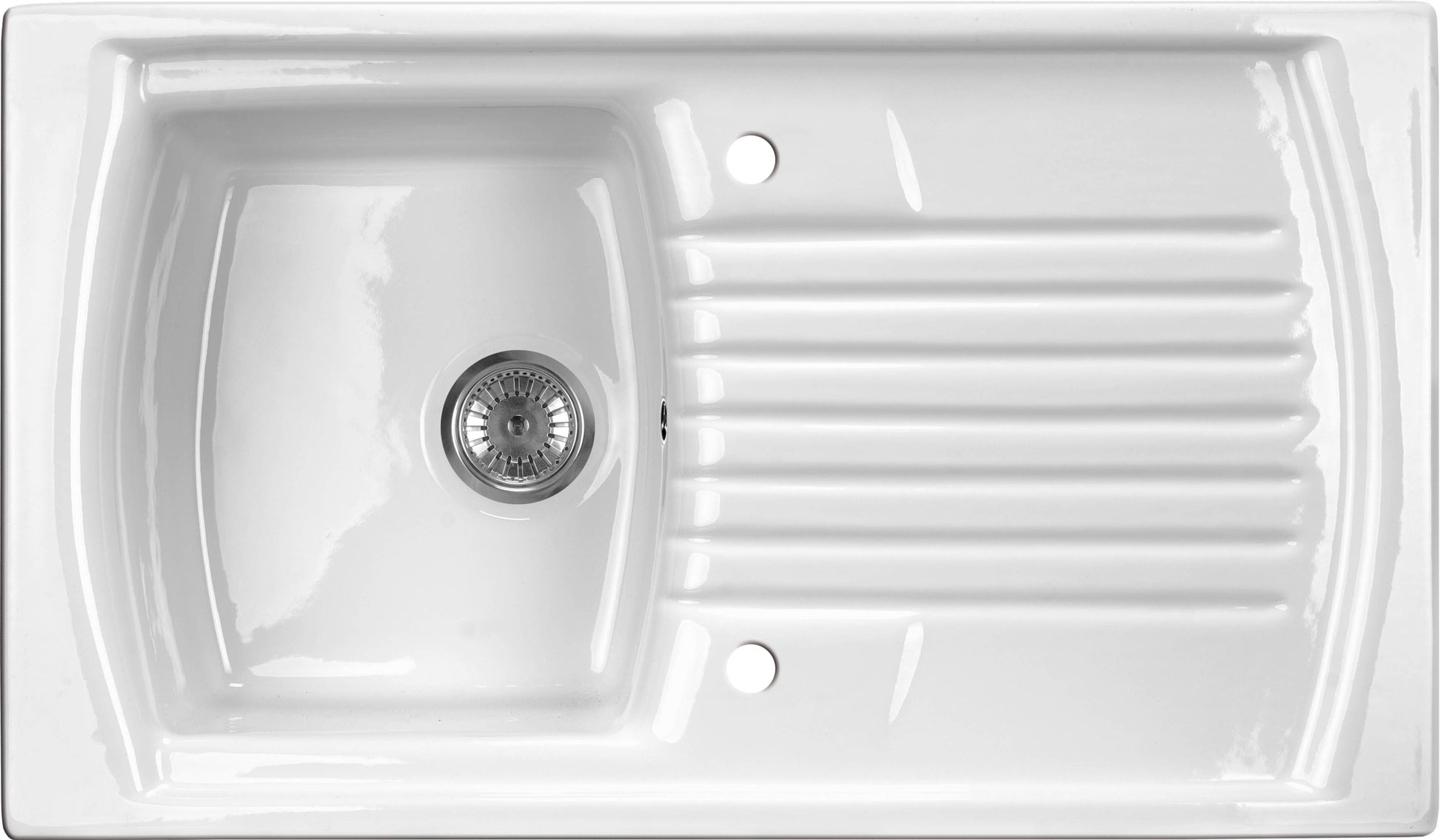 Ceramic sink, 1-bowl with drainer