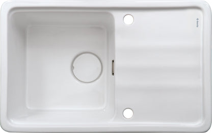 Ceramic sink, 1-bowl with drainer
