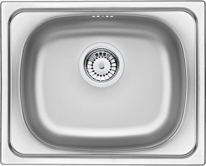 Steel sink, 1-bowl