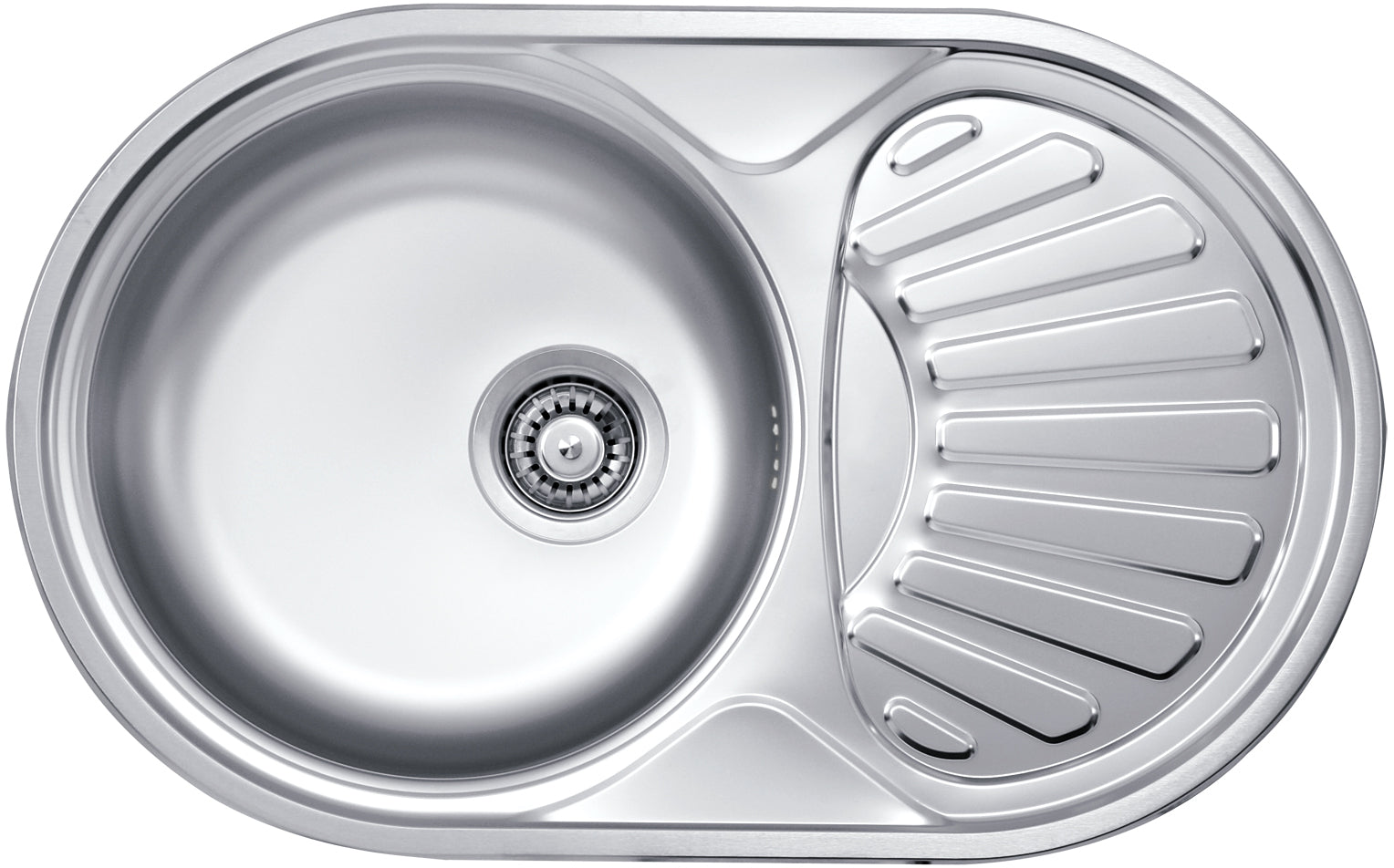 Steel sink, 1-bowl with drainer