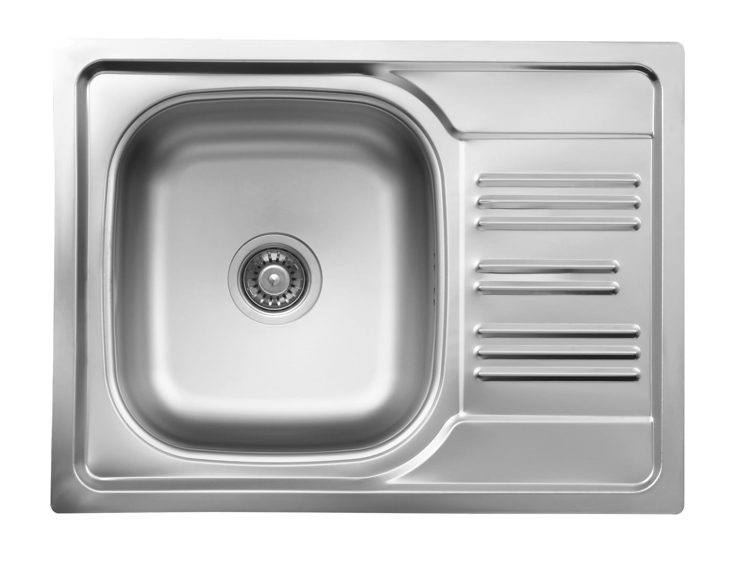 Steel sink, 1-bowl with drainer