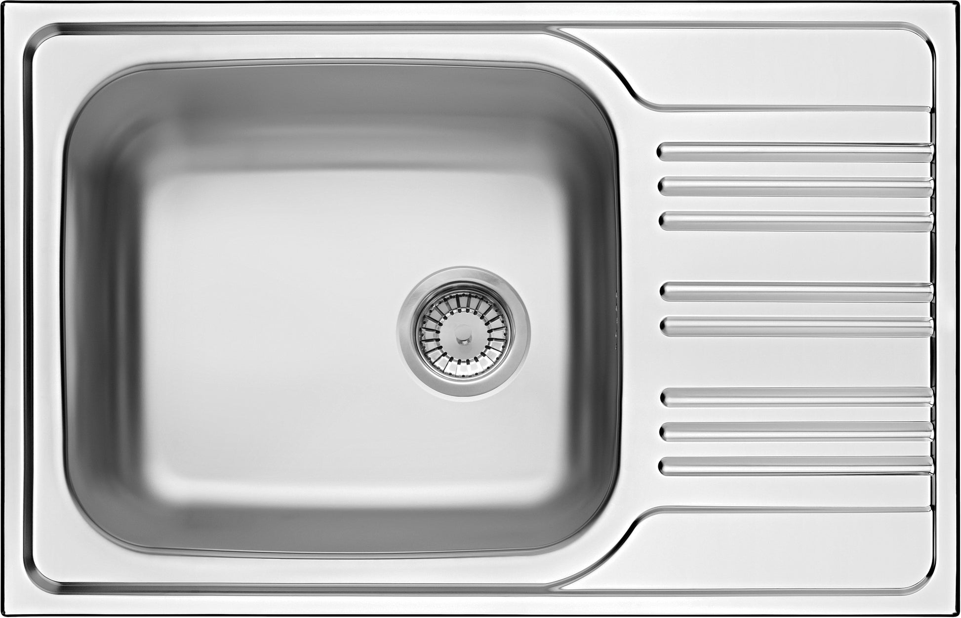 Steel sink, 1-bowl with drainer