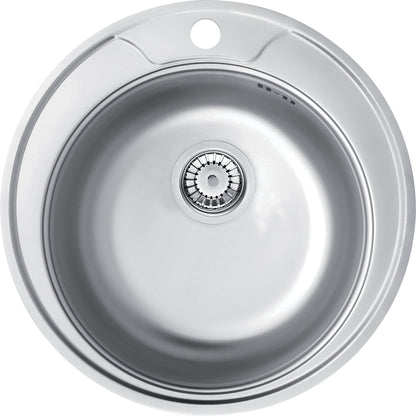 Steel sink, 1-bowl