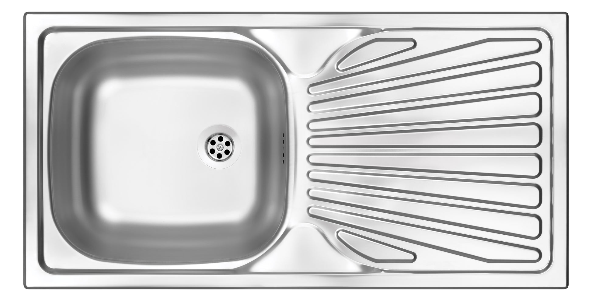 Steel sink, 1-bowl with drainer