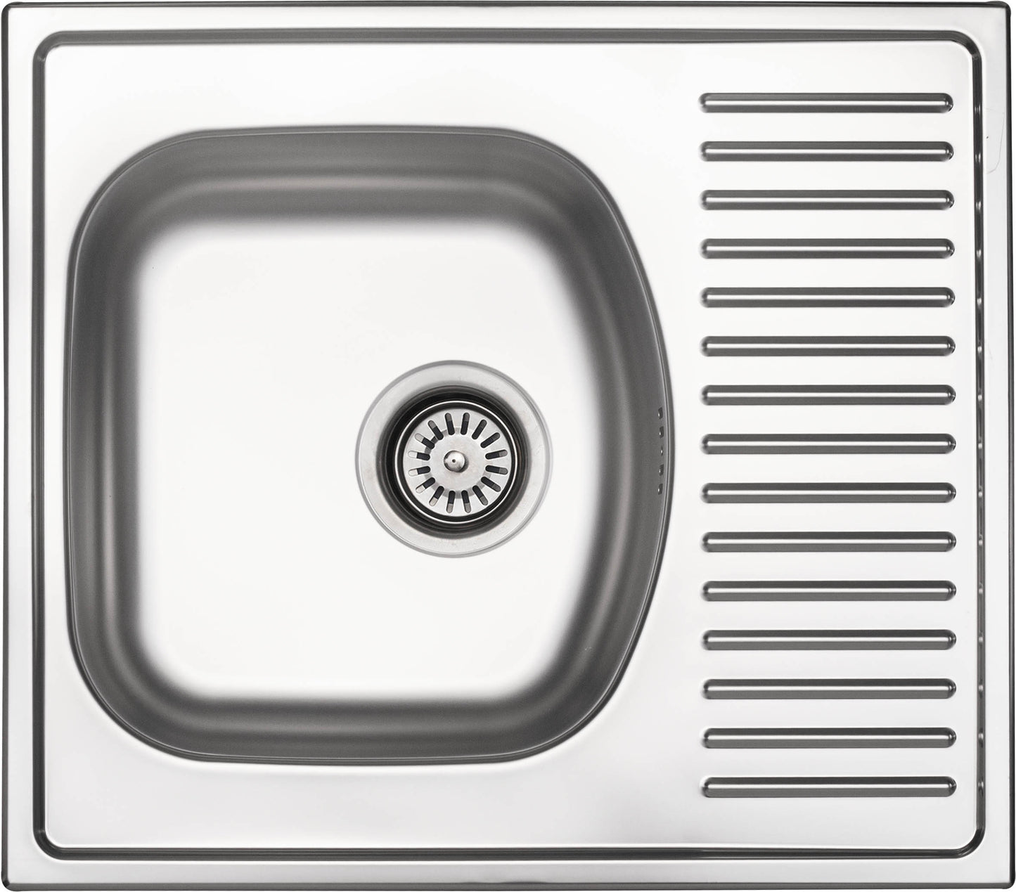 Steel sink, 1-bowl with drainer