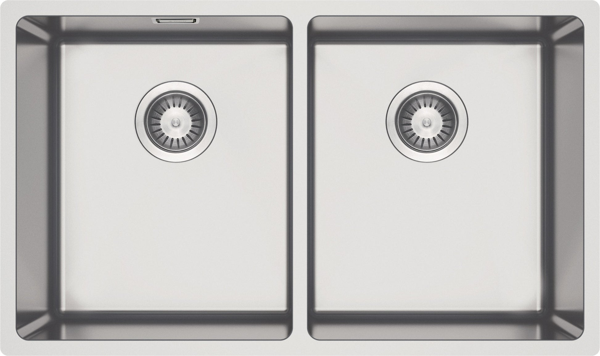 Steel sink, 2-bowl, undermount