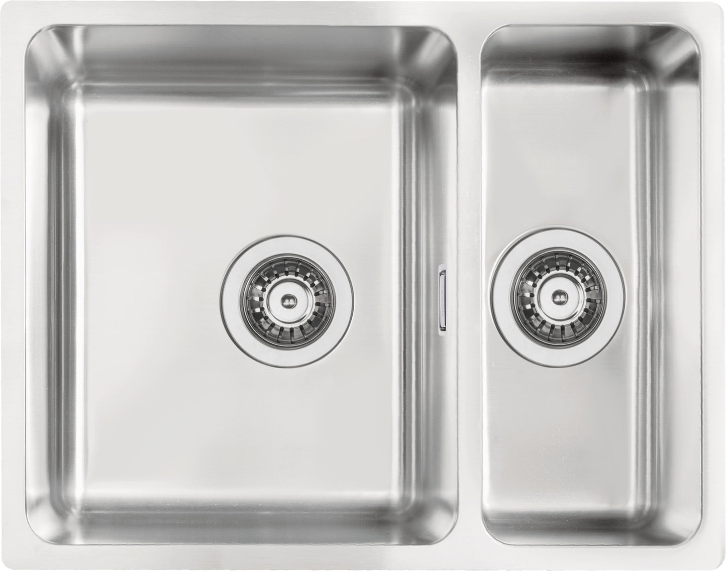 Steel sink, 1.5-bowl, undermount