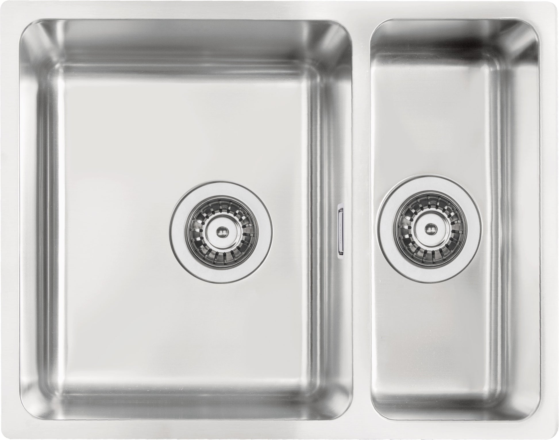 Steel sink, 1.5-bowl, undermount