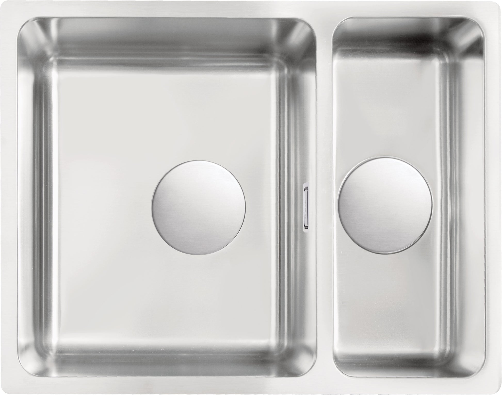 Steel sink, 1.5-bowl, undermount