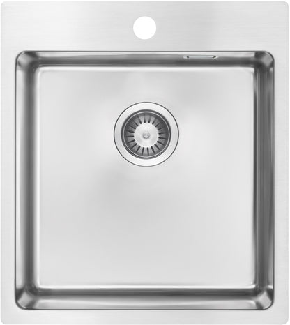 Steel sink, 1-bowl