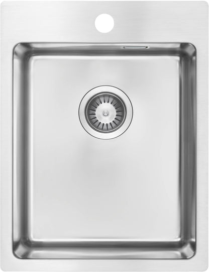 Steel sink, 1-bowl