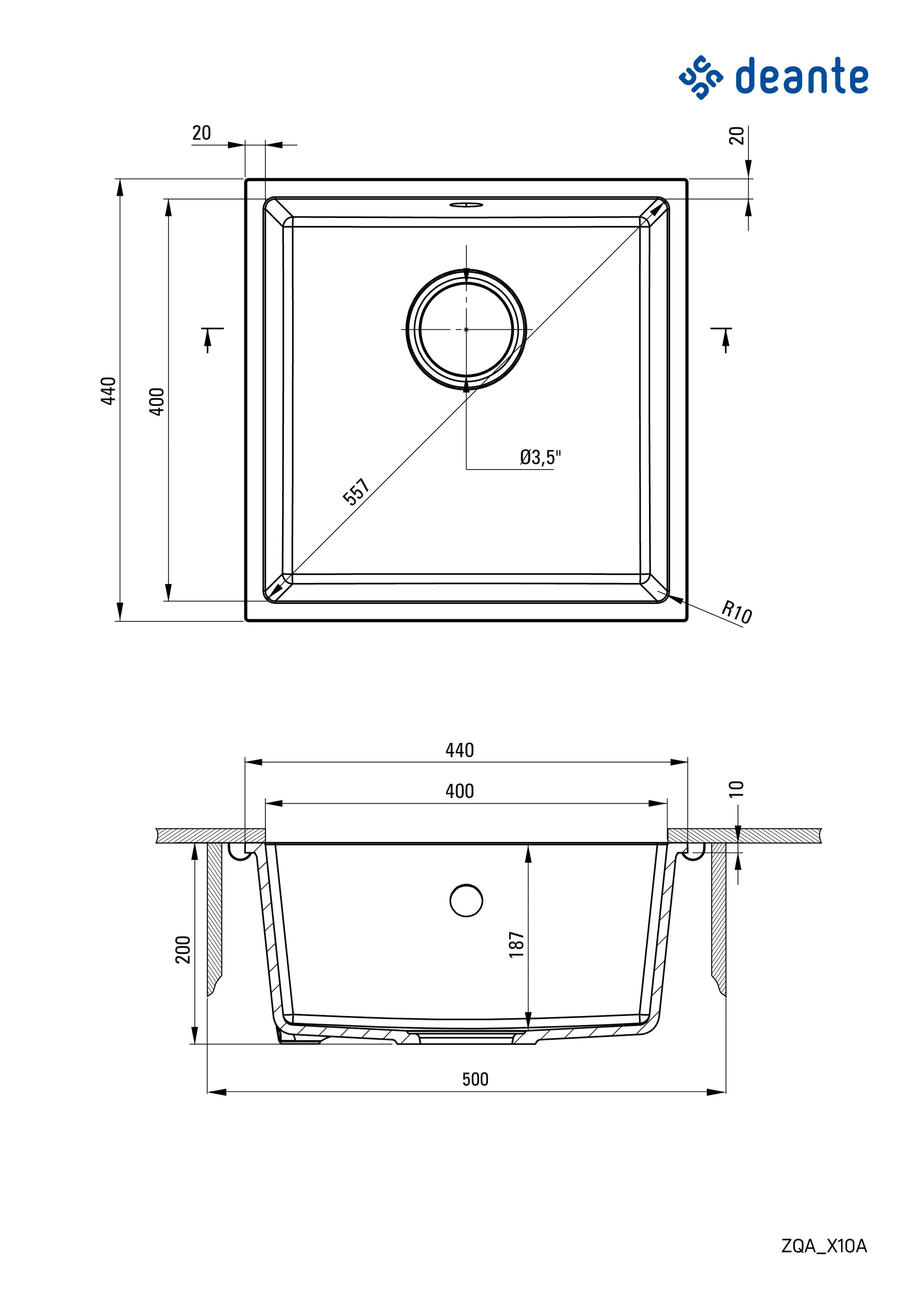 Granite sink, 1-bowl, undermount