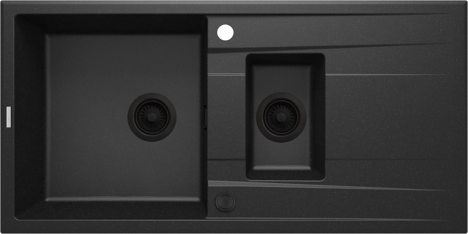 Granite sink, 1.5-bowl with drainer