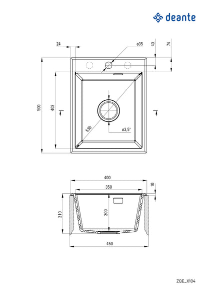 Granite sink, 1-bowl