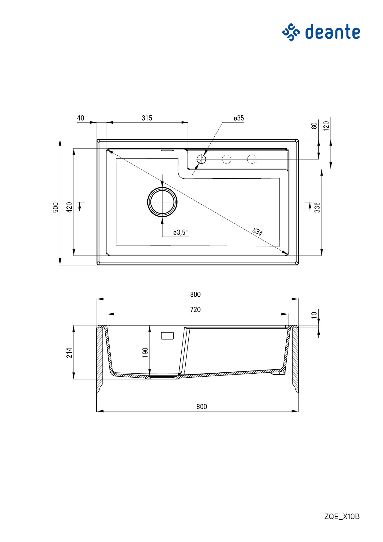 Granite sink, 1-bowl
