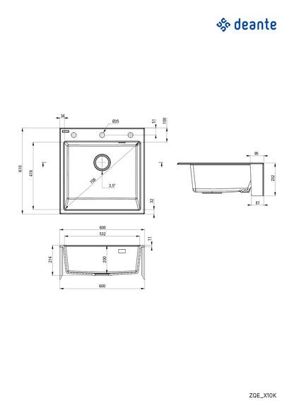 Granite sink, 1-bowl