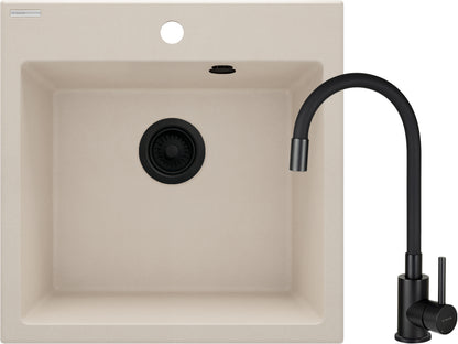 Granite sink with tap, 1-bowl
