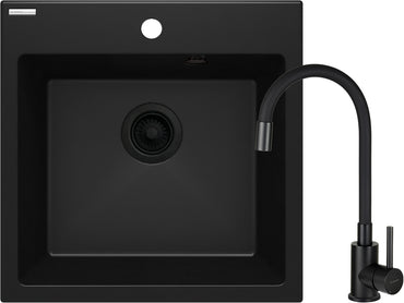 Granite sink with tap, 1-bowl
