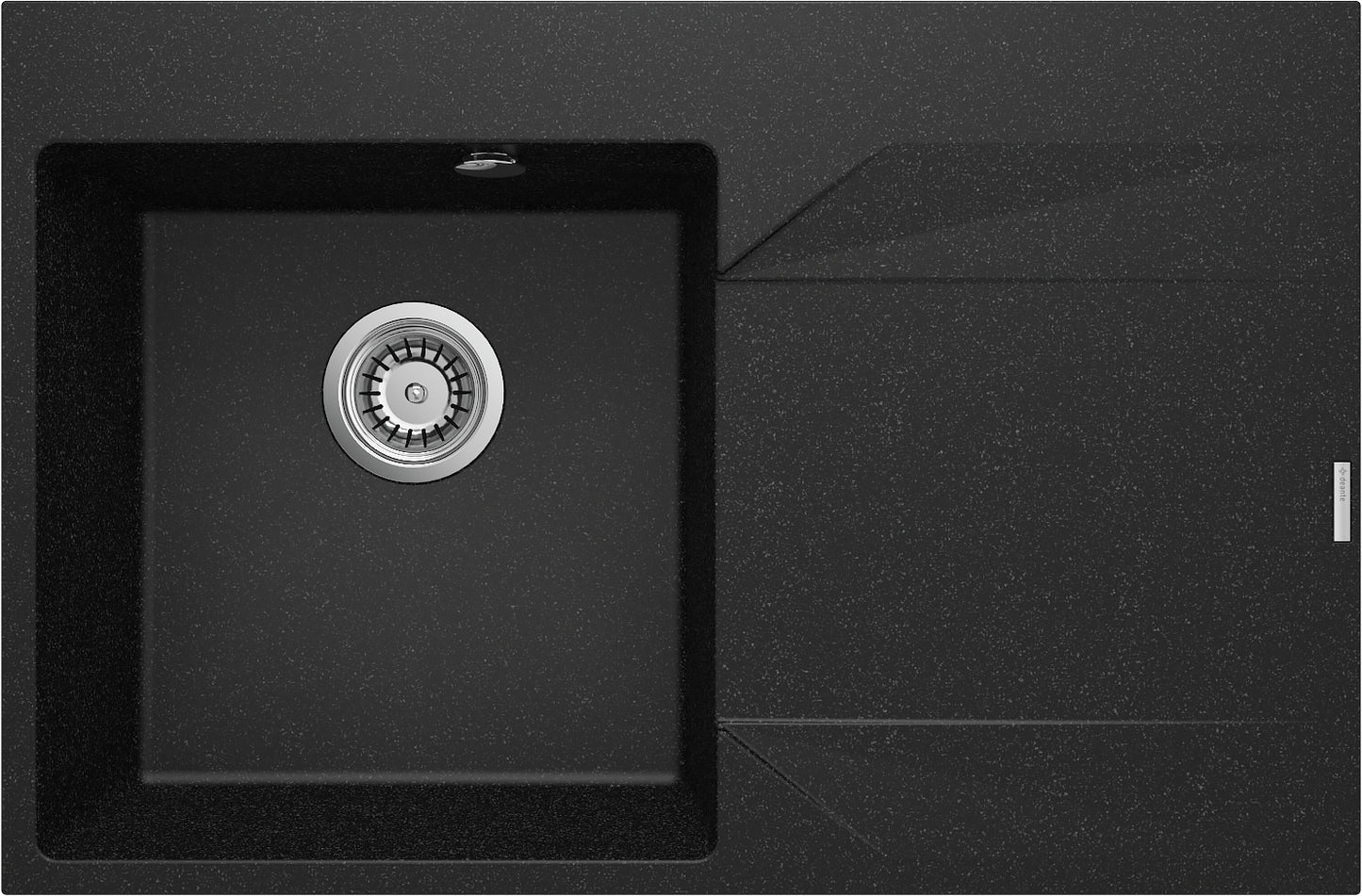 Granite sink, 1-bowl with drainer - right