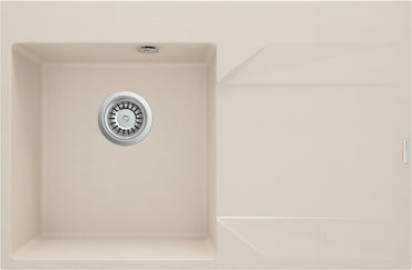 Granite sink, 1-bowl with drainer - right