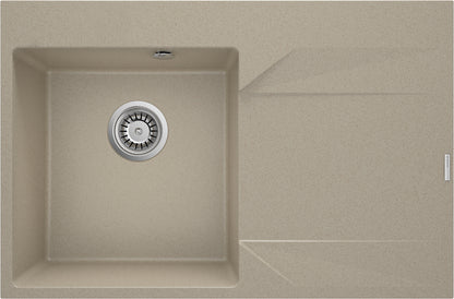 Granite sink, 1-bowl with drainer - right