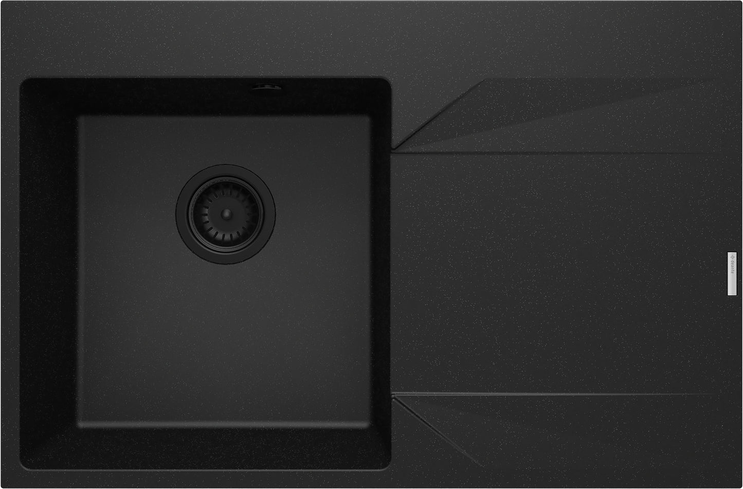 Granite sink, 1-bowl with drainer - right