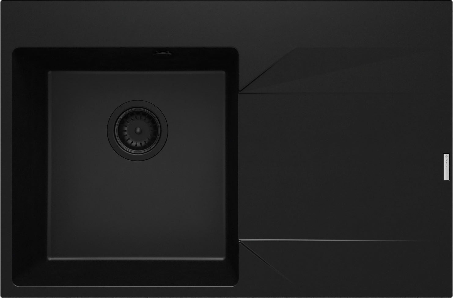 Granite sink, 1-bowl with drainer - right