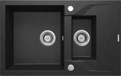 Granite sink, 1.5-bowl with drainer