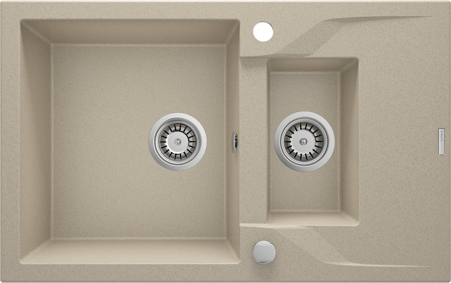 Granite sink, 1.5-bowl with drainer