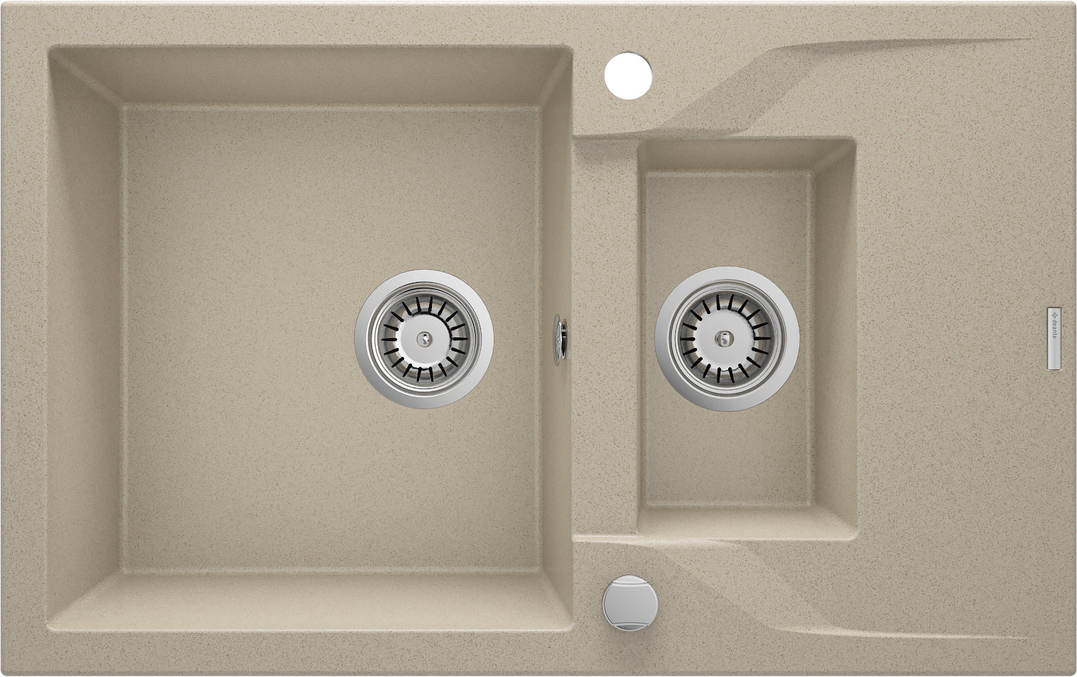 Granite sink, 1.5-bowl with drainer