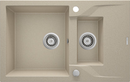 Granite sink, 1.5-bowl with drainer