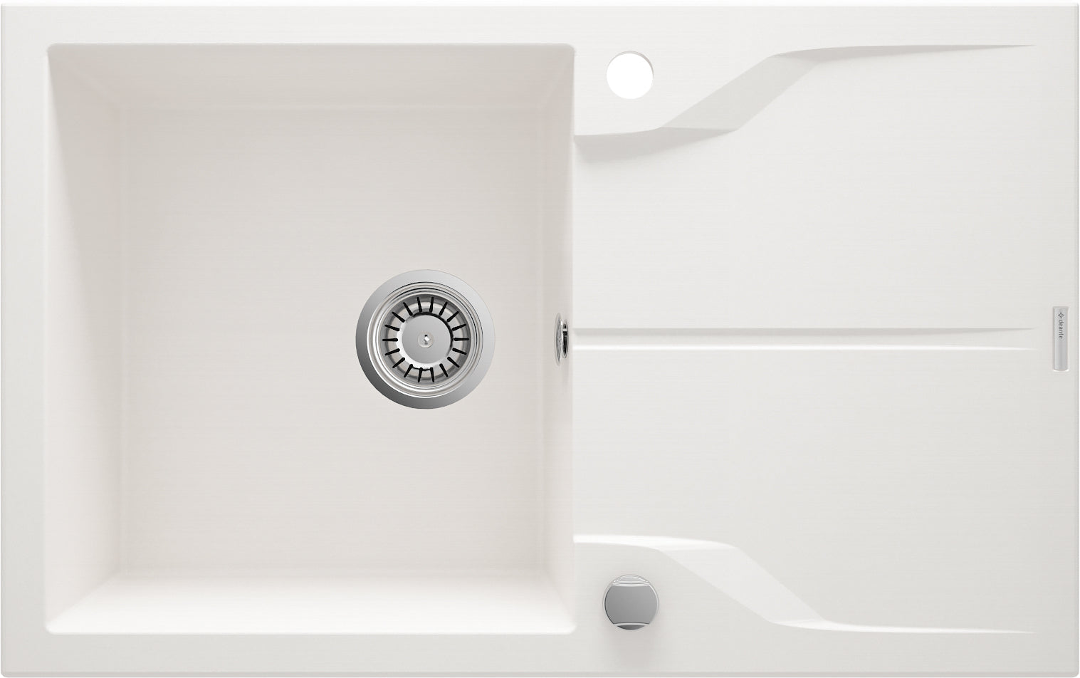 Granite sink, 1-bowl with drainer - flush-mounted