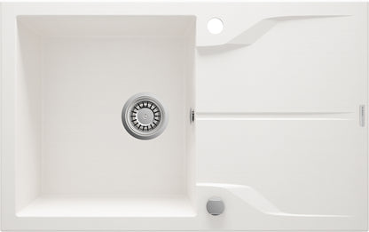 Granite sink, 1-bowl with drainer - flush-mounted