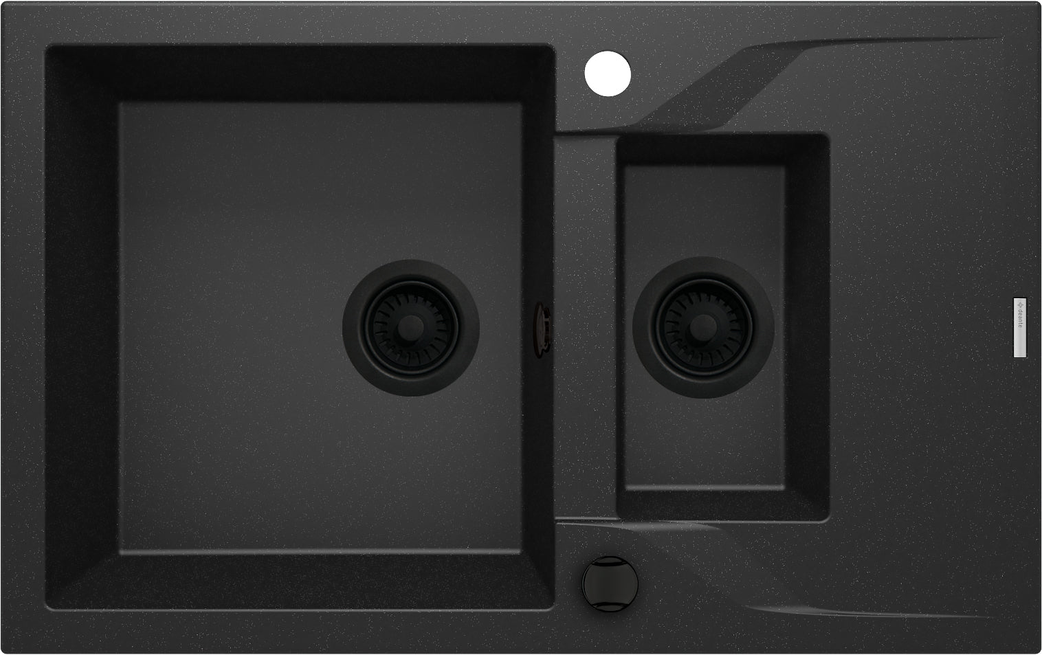 Granite sink, 1.5-bowl with drainer