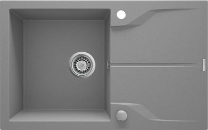 Granite sink, 1-bowl with drainer - flush-mounted