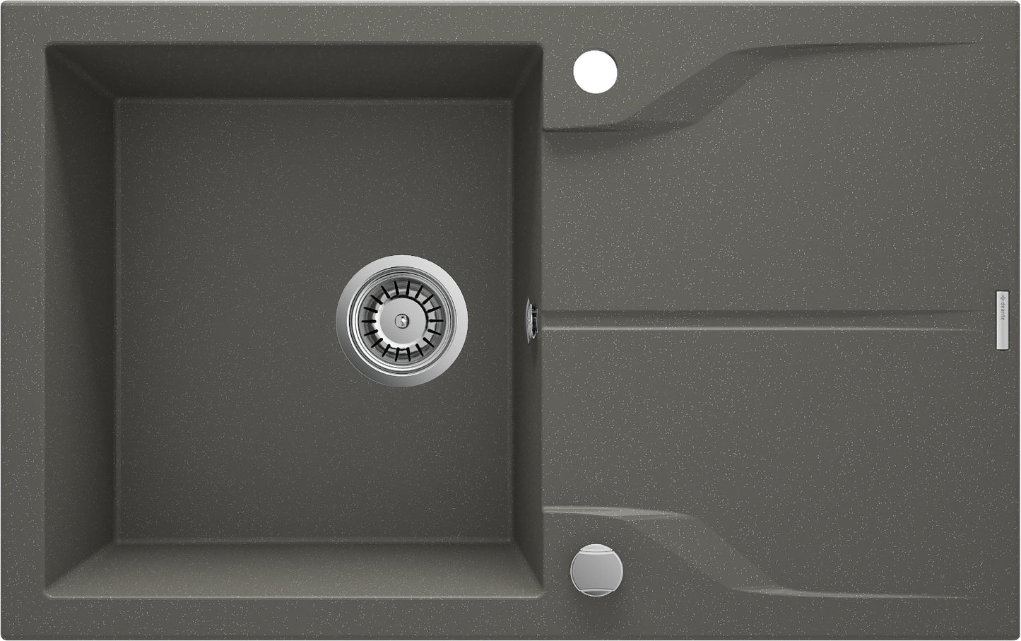 Granite sink, 1-bowl with drainer - flush-mounted